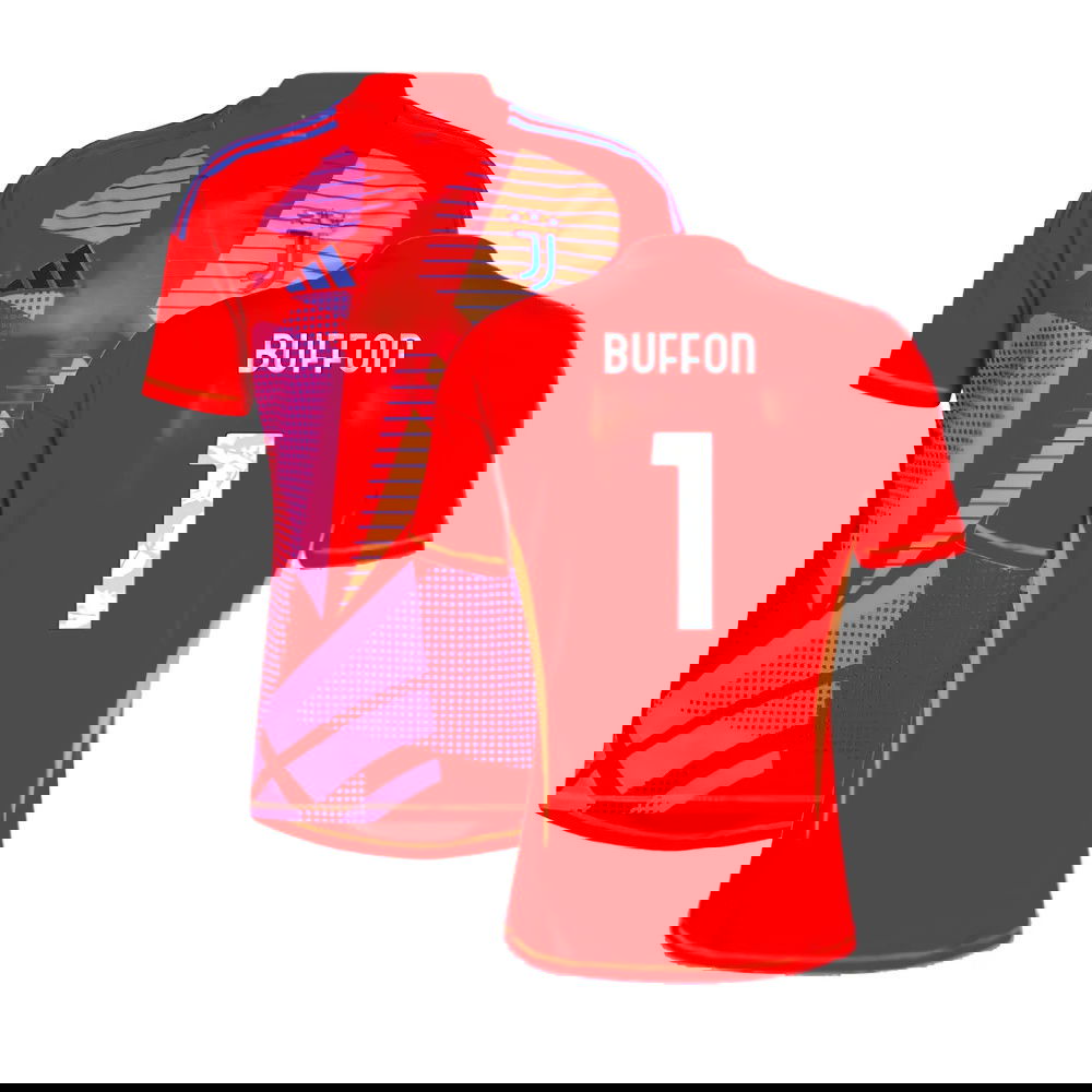 2024-2025 Juventus Home Goalkeeper Shirt (Red) (Buffon 1)