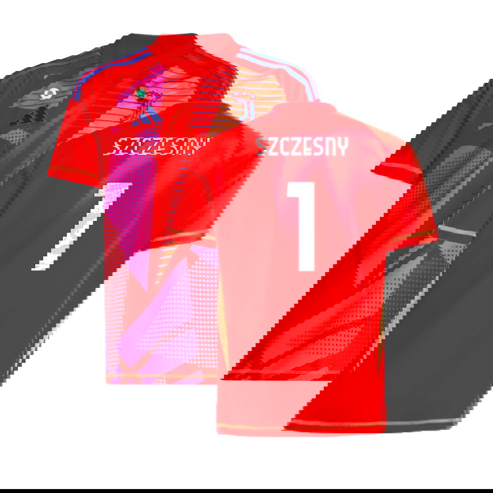 2024-2025 Juventus Home Goalkeeper Shirt (Red) - Kids (Szczesny 1)