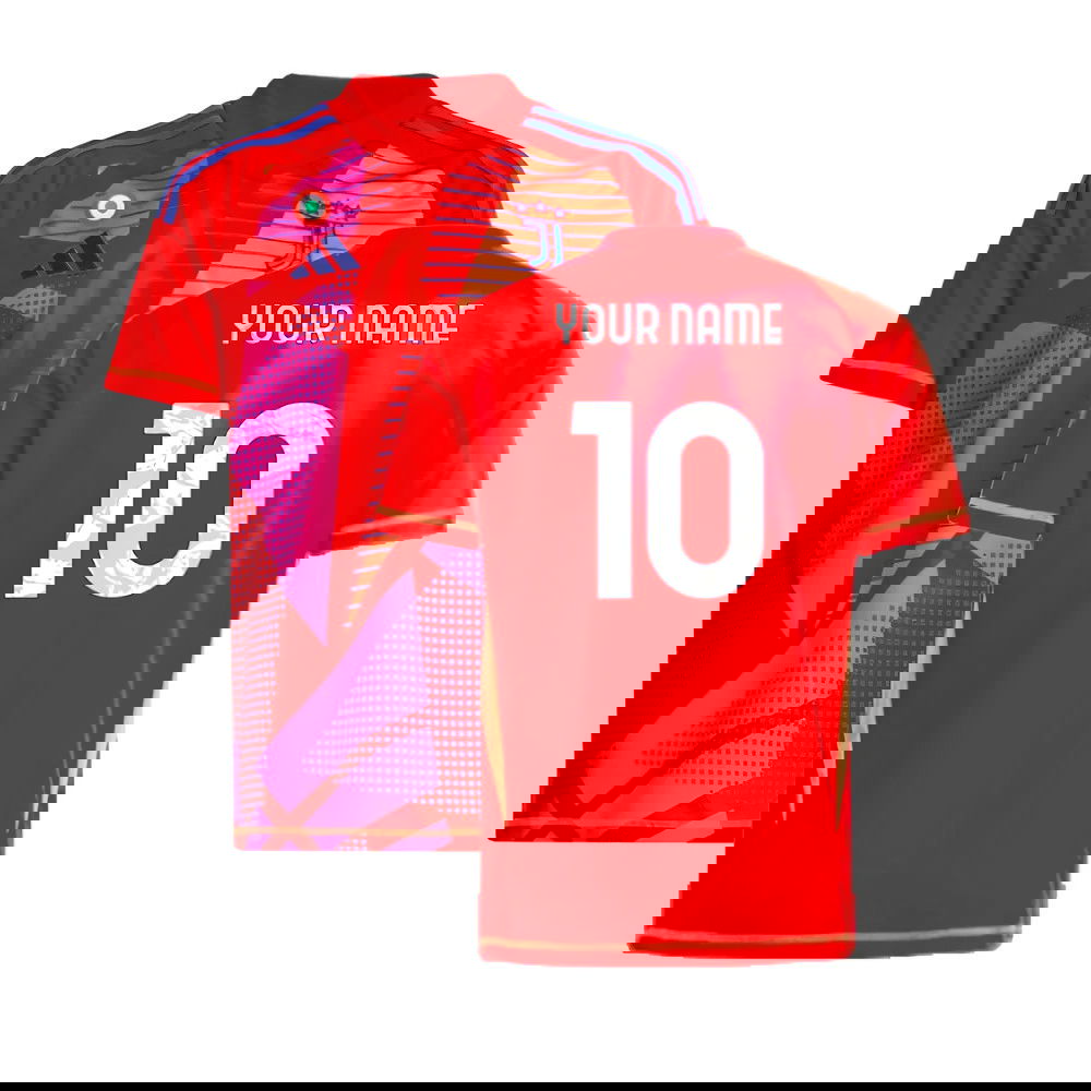 2024-2025 Juventus Home Goalkeeper Shirt (Red) - Kids (Your Name)