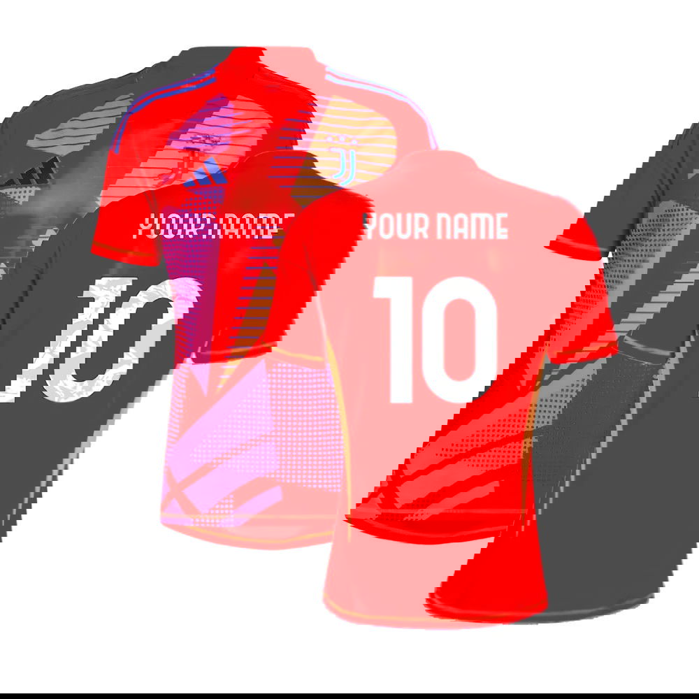 2024-2025 Juventus Home Goalkeeper Shirt (Red) (Your Name)