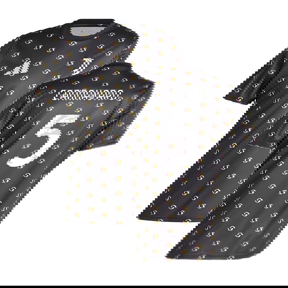 2024-2025 Juventus Pre-Match Shirt (Black) (Cannavaro 5)