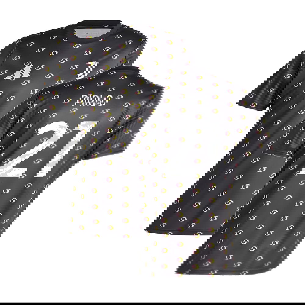 2024-2025 Juventus Pre-Match Shirt (Black) (Pirlo 21)