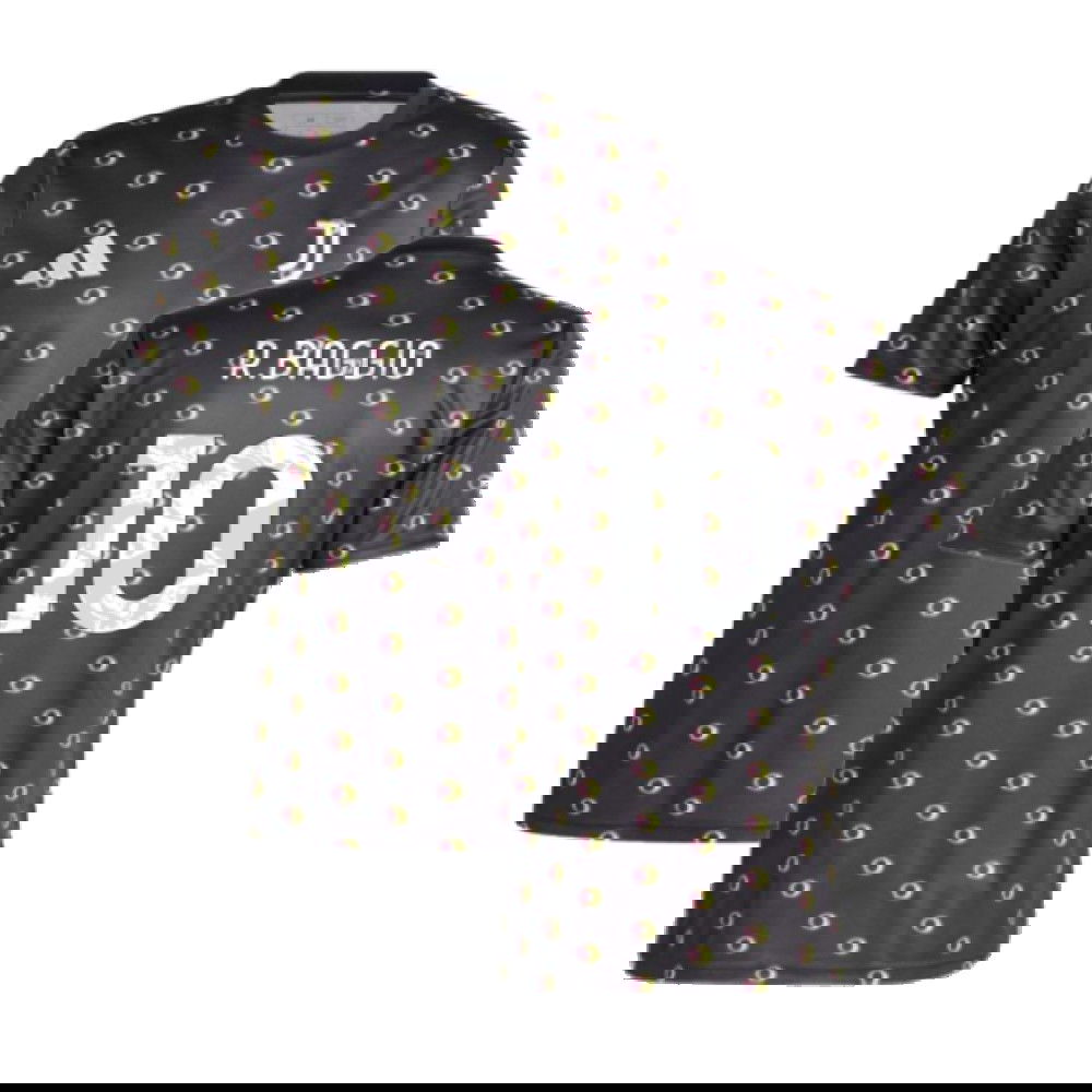 2024-2025 Juventus Pre-Match Shirt (Black) (R.Baggio 10)