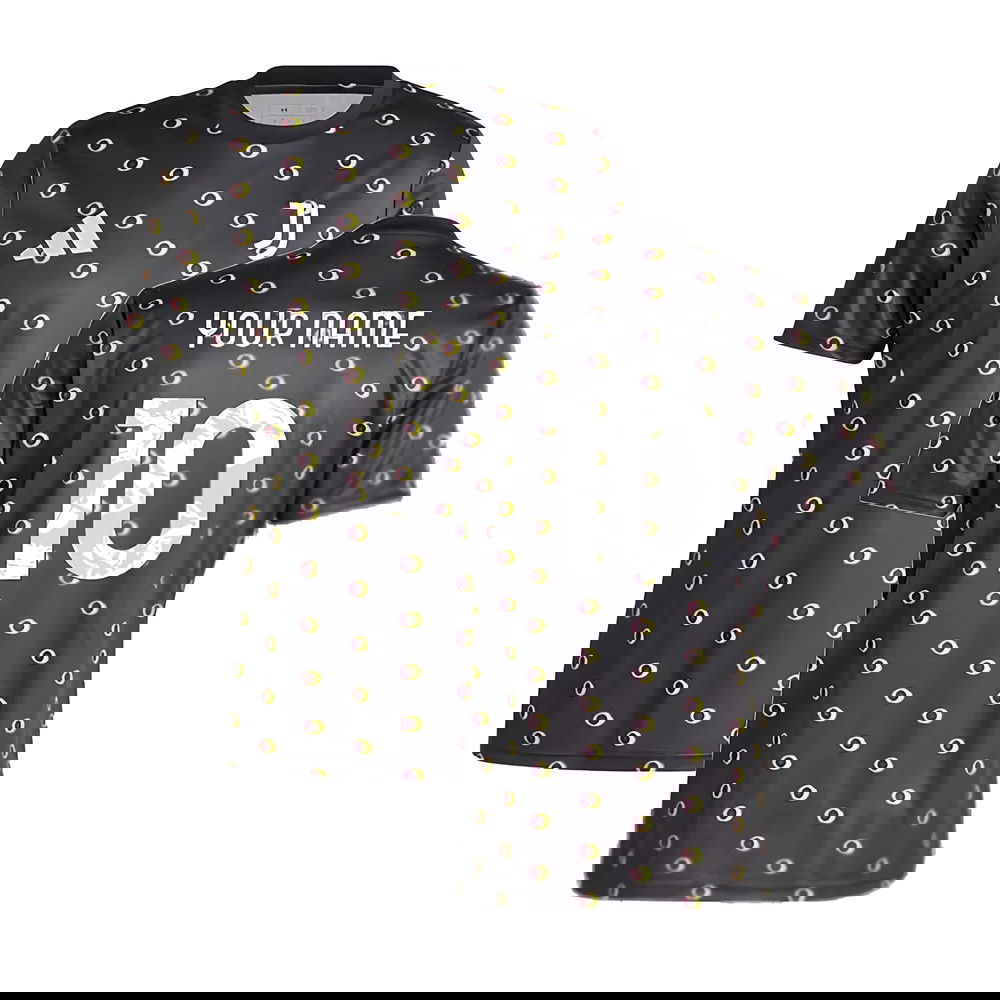2024-2025 Juventus Pre-Match Shirt (Black) (Your Name)
