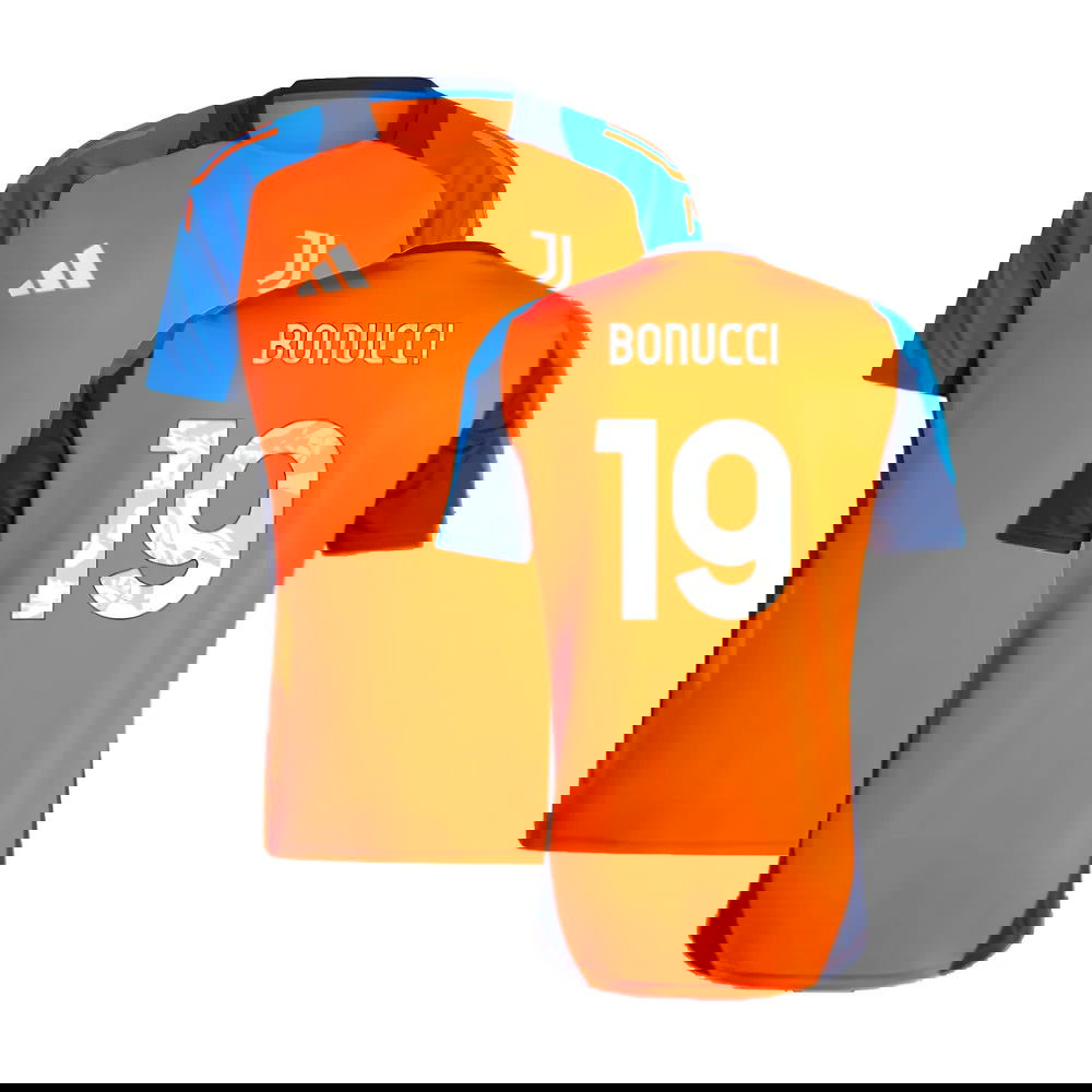 2024-2025 Juventus Training Jersey (Orange) (Bonucci 19)
