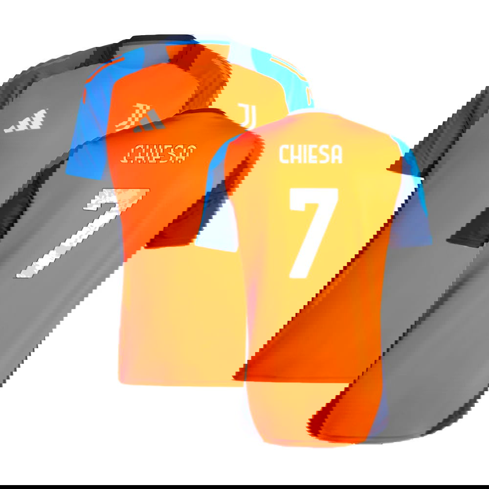 2024-2025 Juventus Training Jersey (Orange) (Chiesa 7)