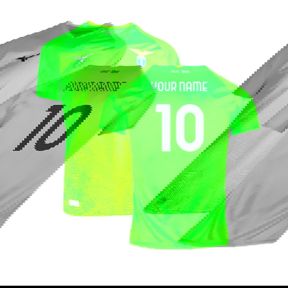2024-2025 Lazio Home Goalkeeper Shirt (Green) - Kids (Your Name)