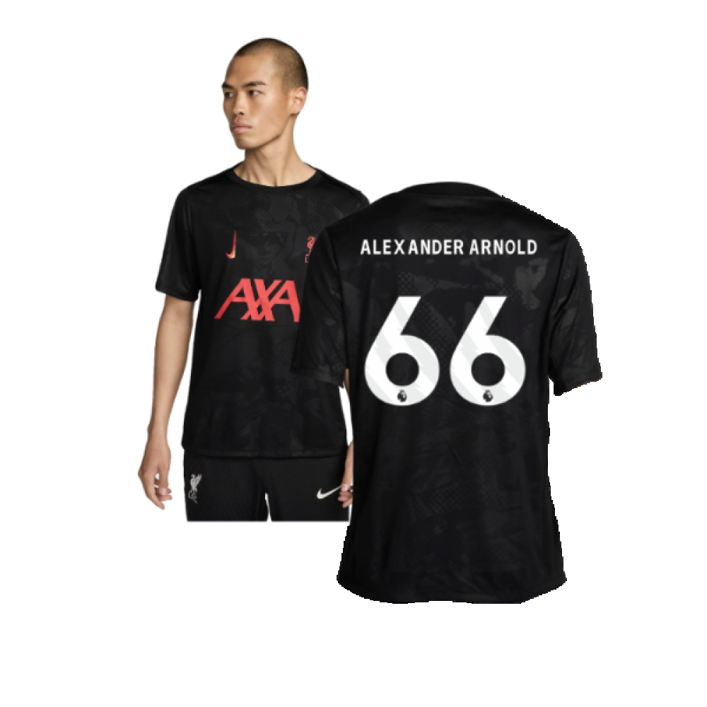 Liverpool Academy Pro Third Pre-Match Top (Black) (Alexander Arnold 66) 2024-2025 Men's Polyester Trent Alexander-Arnold Made By: Nike