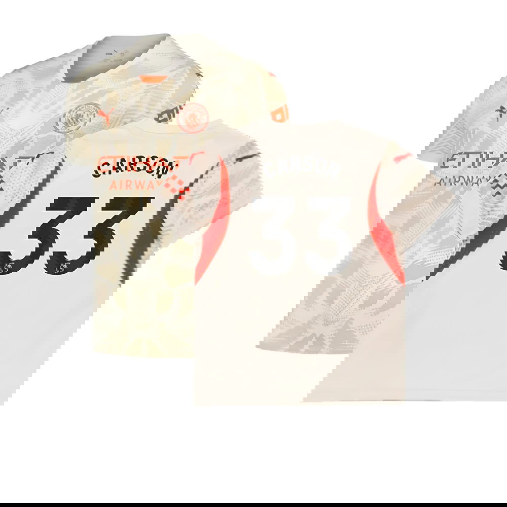 2024-2025 Man City Away Goalkeeper Shirt (Alpine Snow) (Carson 33)