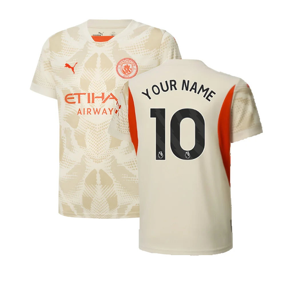 2024-2025 Man City Away Goalkeeper Shirt (Alpine Snow) - Kids (Your Name)