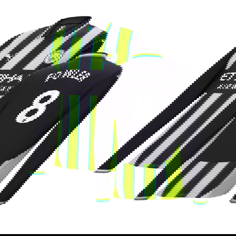 2024-2025 Man City Away Long Sleeve Shirt (Fowler 8)