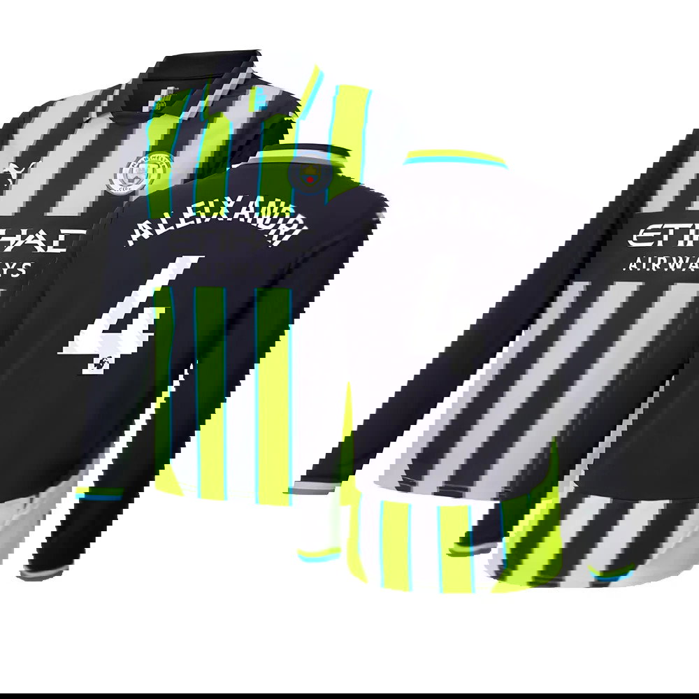 2024-2025 Man City Away Long Sleeve Shirt (Kids) (Aleixandri 4)