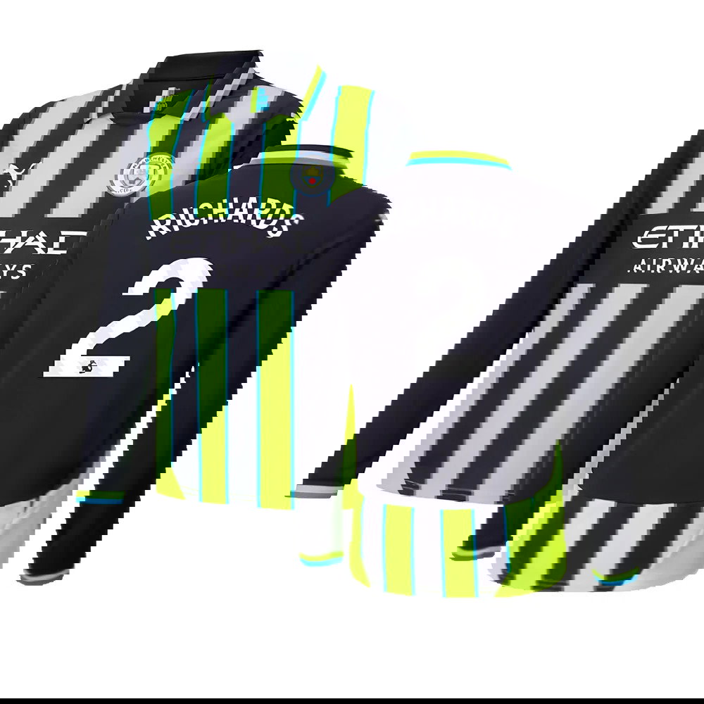 2024-2025 Man City Away Long Sleeve Shirt (Kids) (Richards 2)