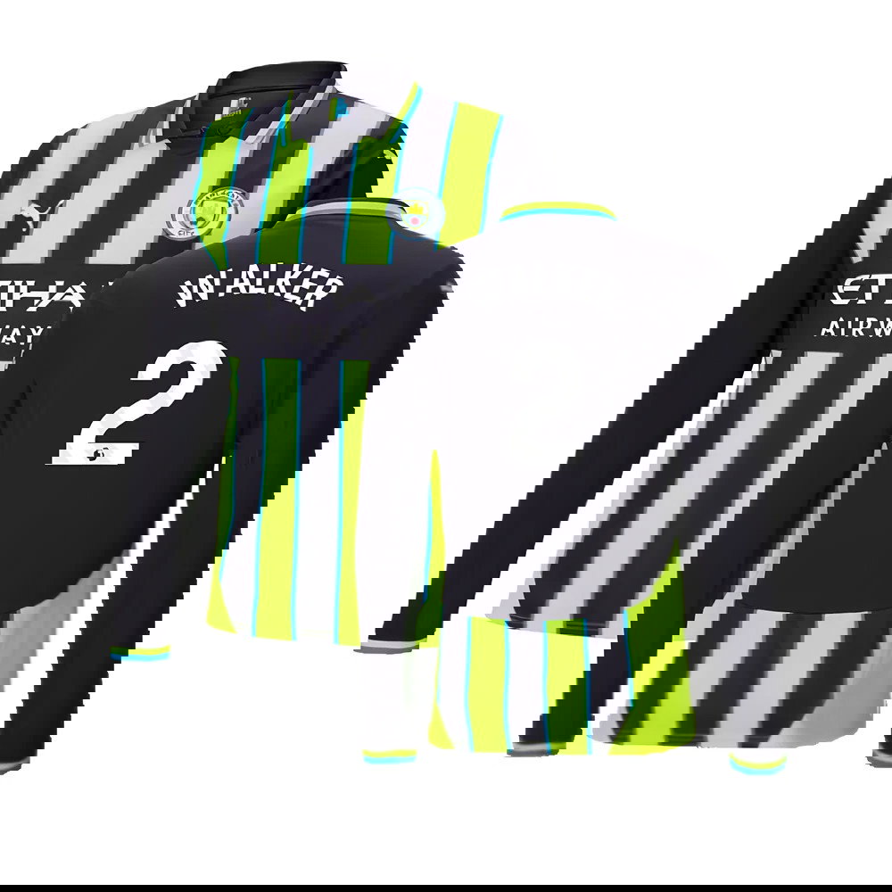 2024-2025 Man City Away Long Sleeve Shirt (Walker 2)