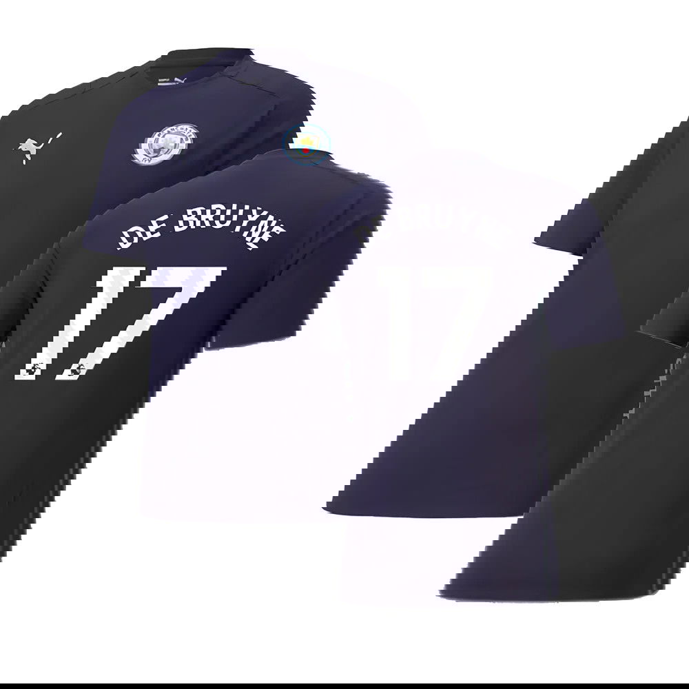 2024-2025 Man City Casuals Tee (Navy) (De Bruyne 17)