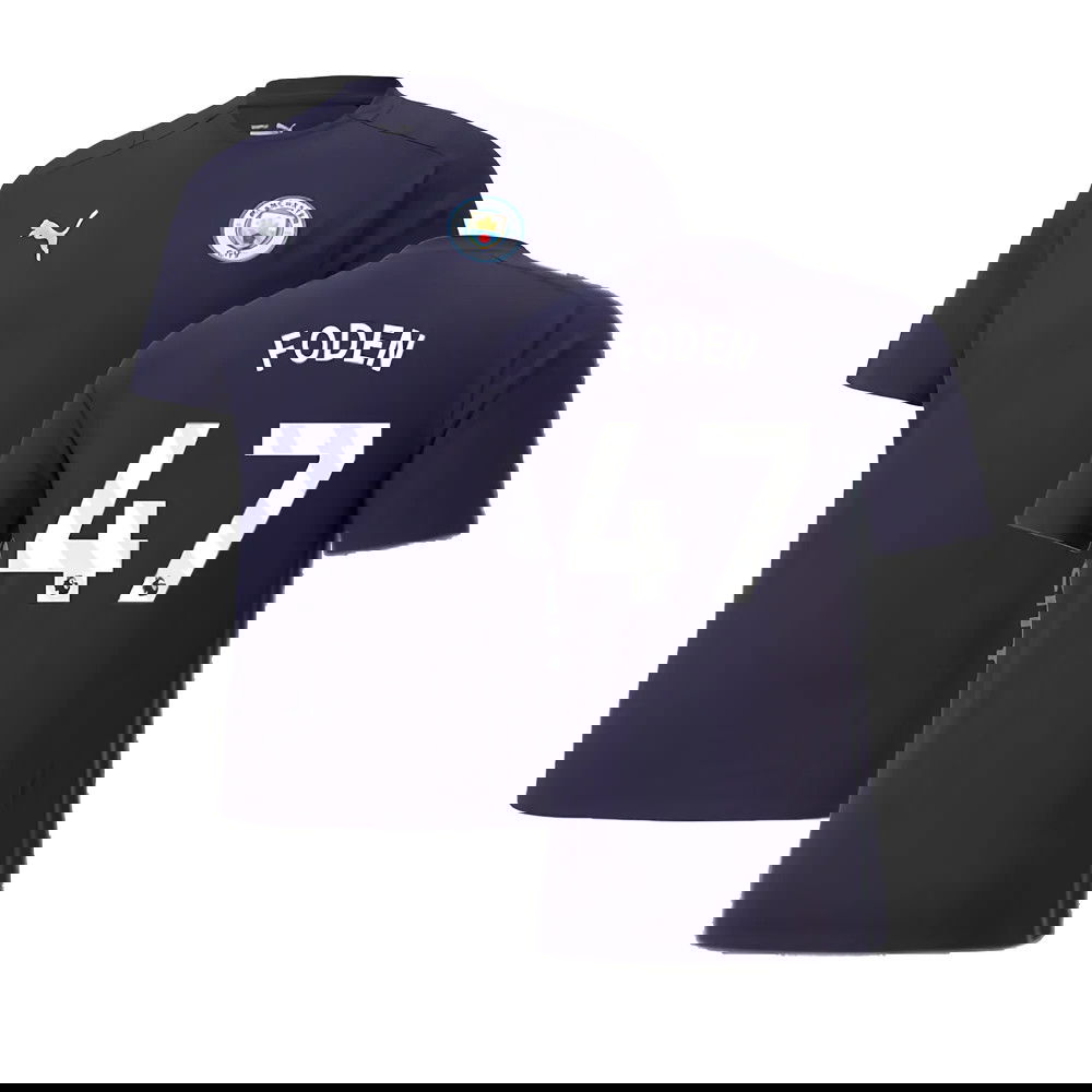 2024-2025 Man City Casuals Tee (Navy) (Foden 47)