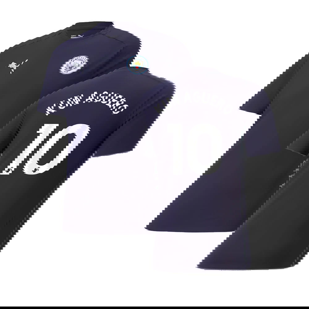 2024-2025 Man City Casuals Tee (Navy) (Kun Aguero 10)