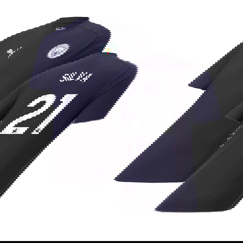 2024-2025 Man City Casuals Tee (Navy) (Silva 21)