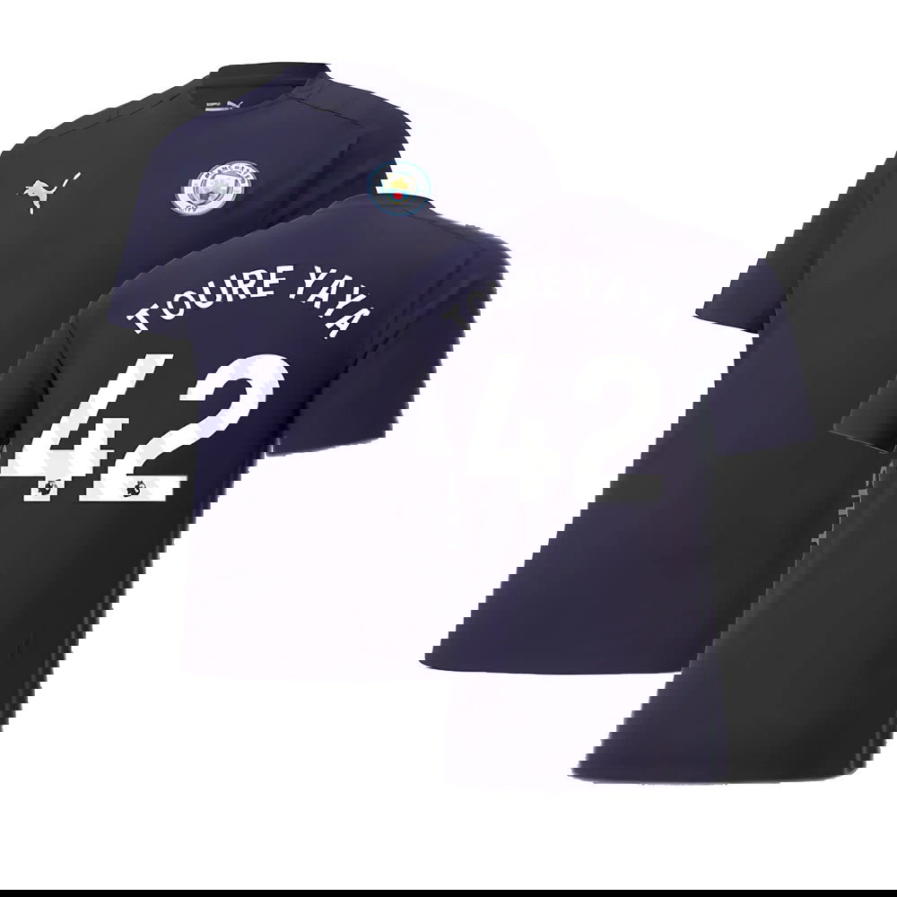 2024-2025 Man City Casuals Tee (Navy) (Toure Yaya 42)