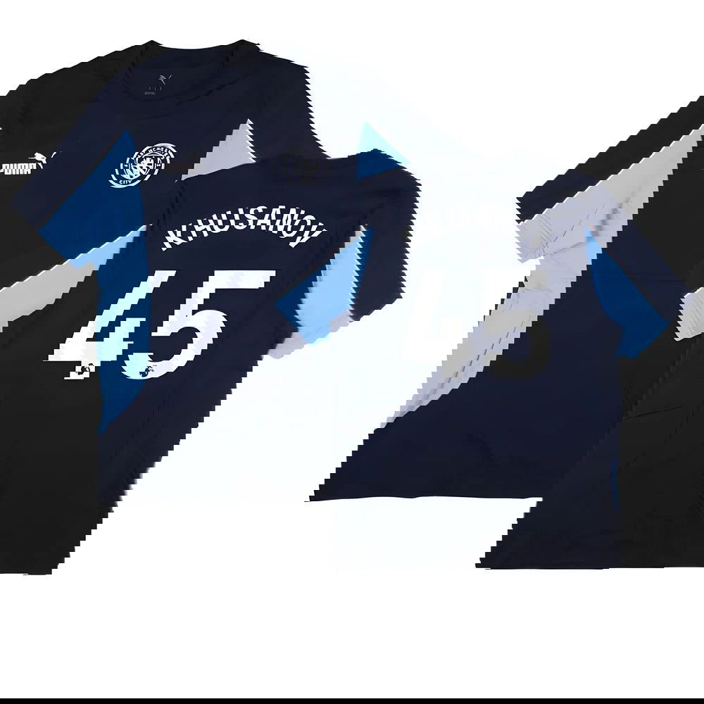 2024-2025 Man City FtblArchive Tee (Navy) (Khusanov 45)