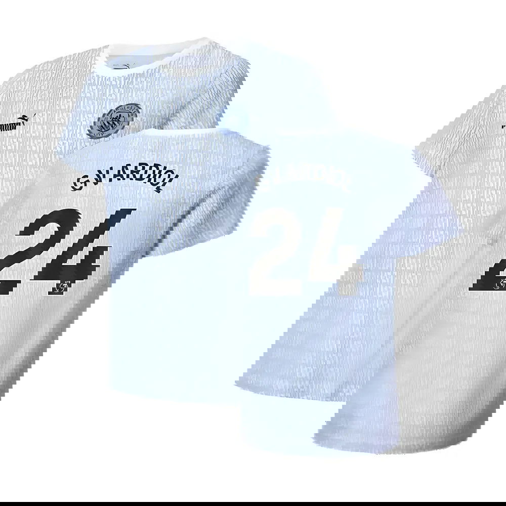 2024-2025 Man City ftblCulture Tee AOP (Light Blue) - Kids (Gvardiol 24)