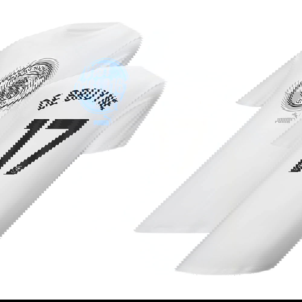 2024-2025 Man City ftblCulture Tee (White) (De Bruyne 17)