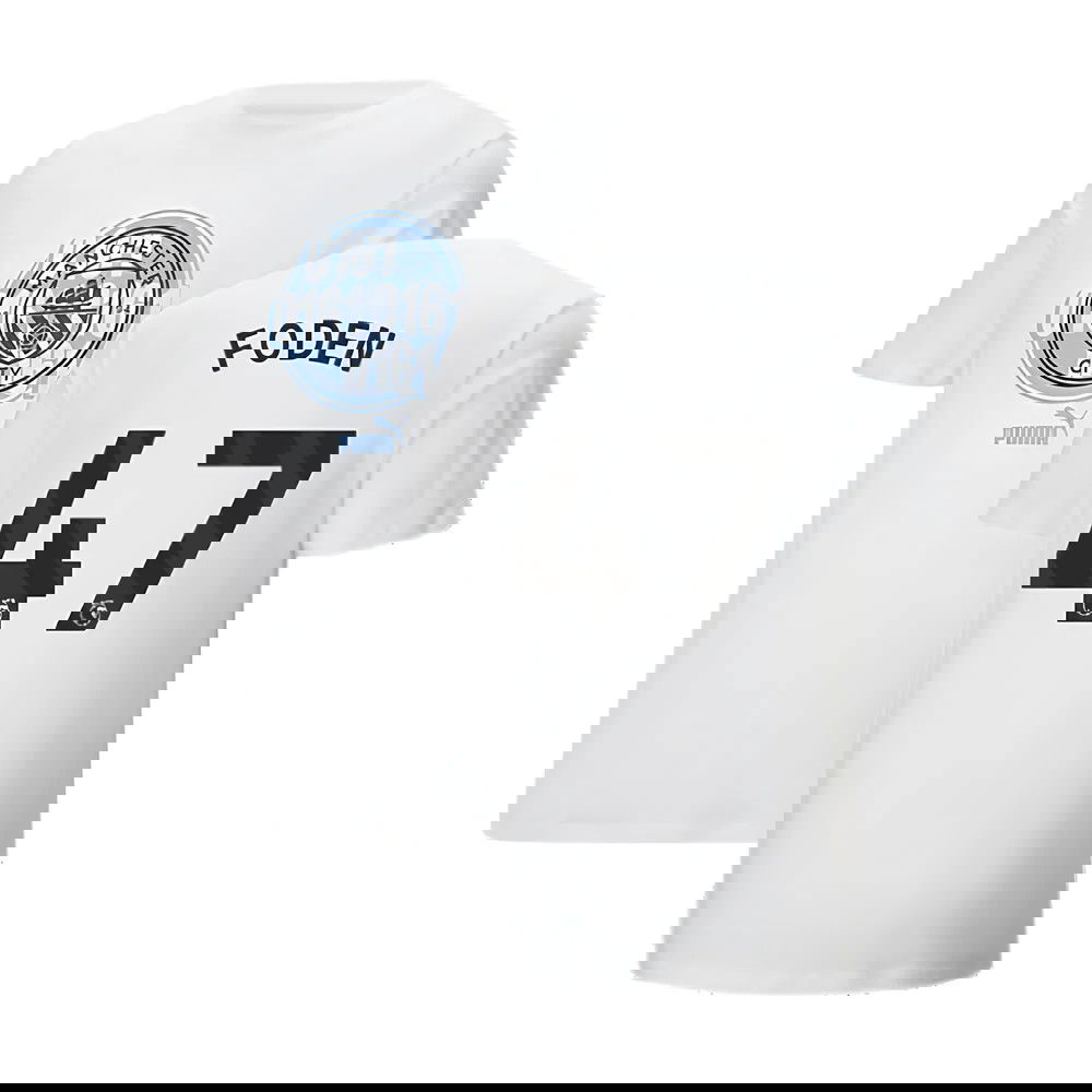 2024-2025 Man City ftblCulture Tee (White) (Foden 47)