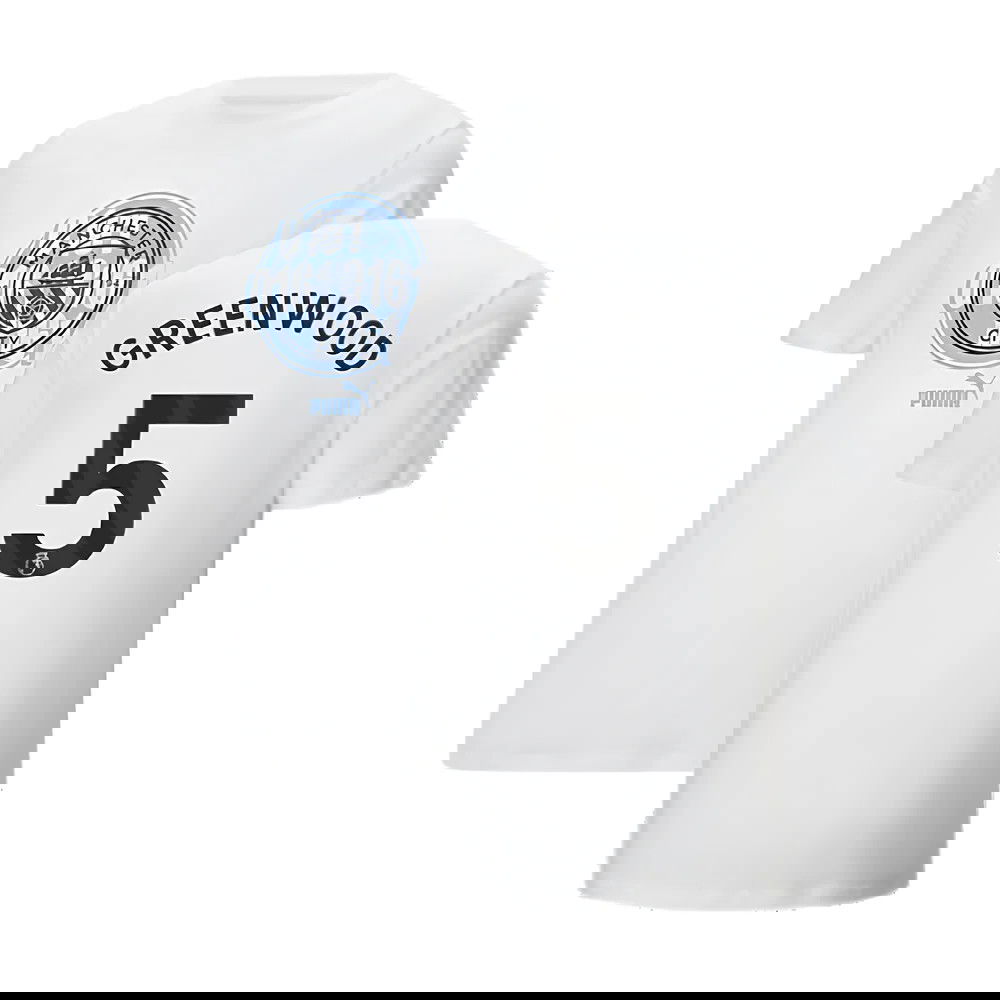 2024-2025 Man City ftblCulture Tee (White) (Greenwood 5)