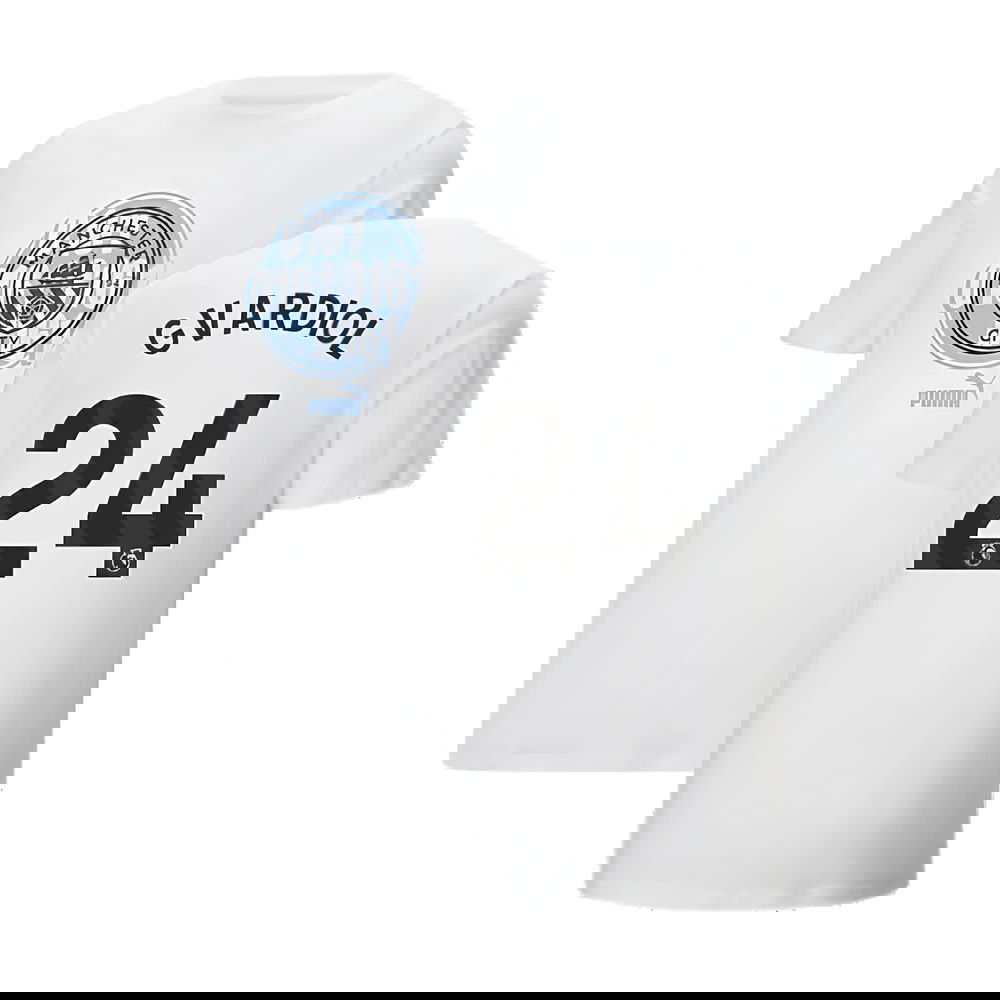 2024-2025 Man City ftblCulture Tee (White) (Gvardiol 24)