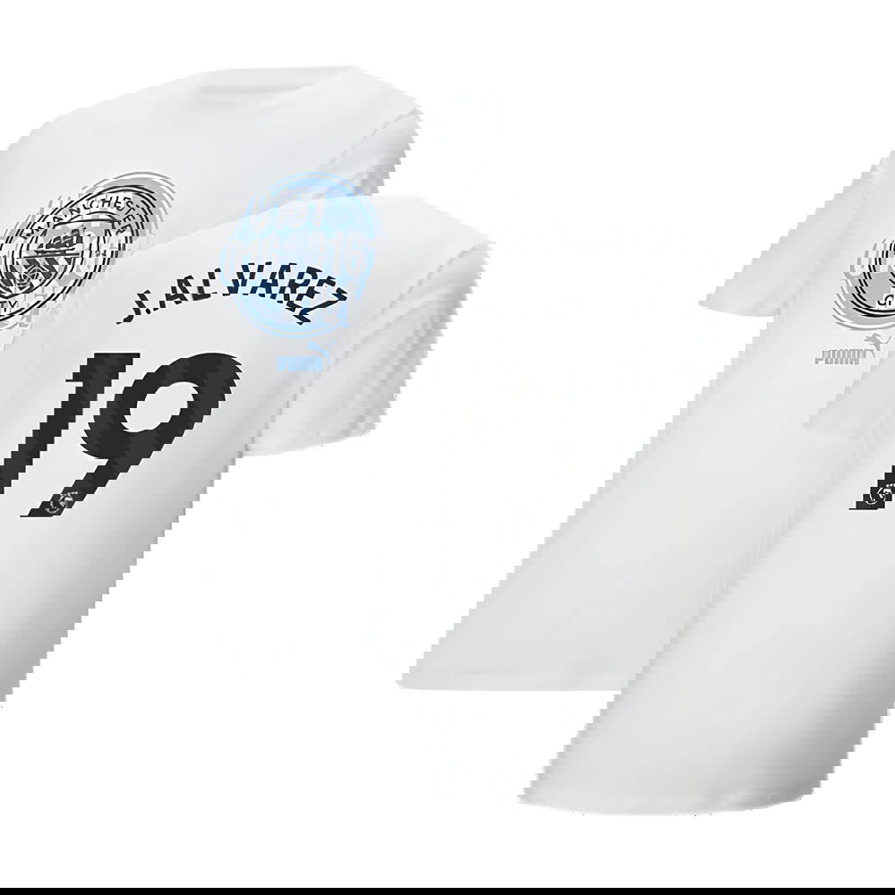 2024-2025 Man City ftblCulture Tee (White) (J.Alvarez 19)