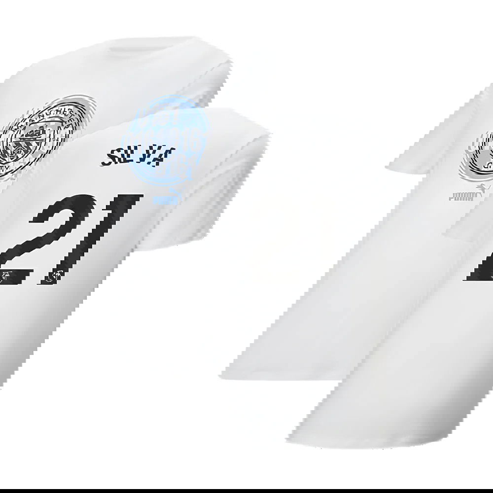 2024-2025 Man City ftblCulture Tee (White) (Silva 21)
