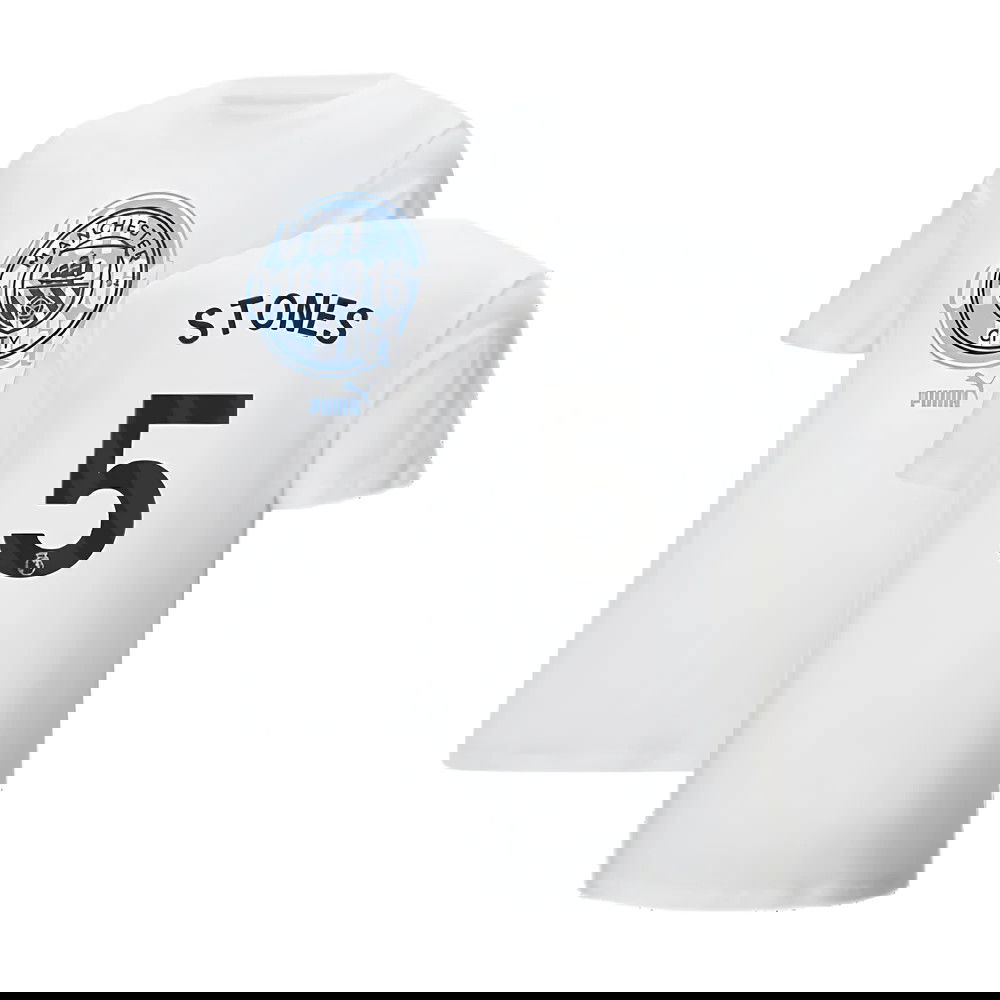 2024-2025 Man City ftblCulture Tee (White) (Stones 5)