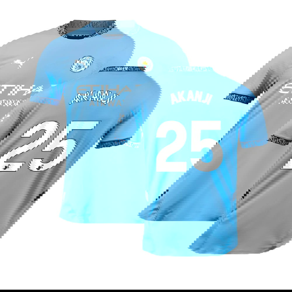 2024-2025 Man City Home Authentic Shirt (Akanji 25)