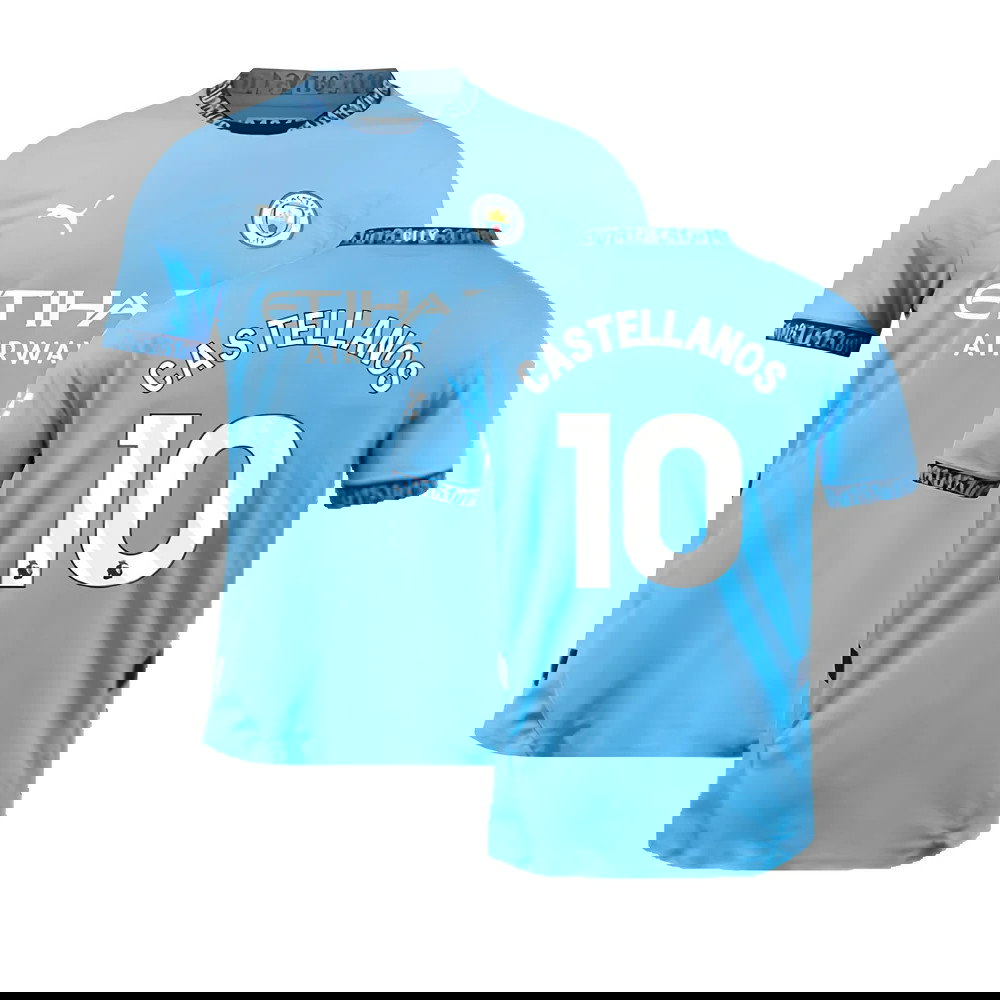 2024-2025 Man City Home Authentic Shirt (Castellanos 10)