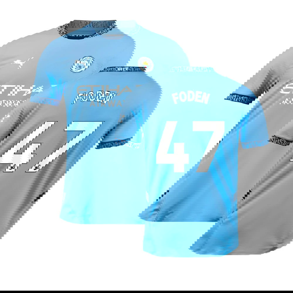 2024-2025 Man City Home Authentic Shirt (Foden 47)