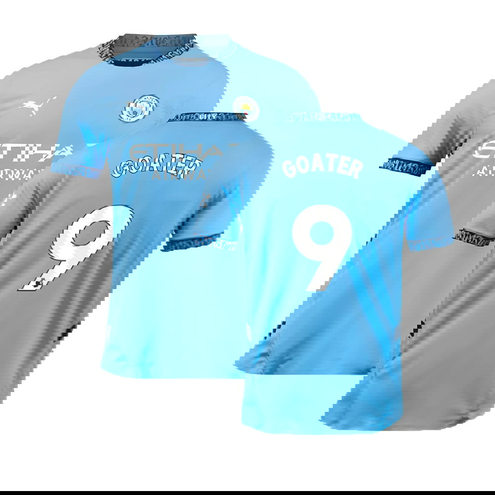 2024-2025 Man City Home Authentic Shirt (Goater 9)