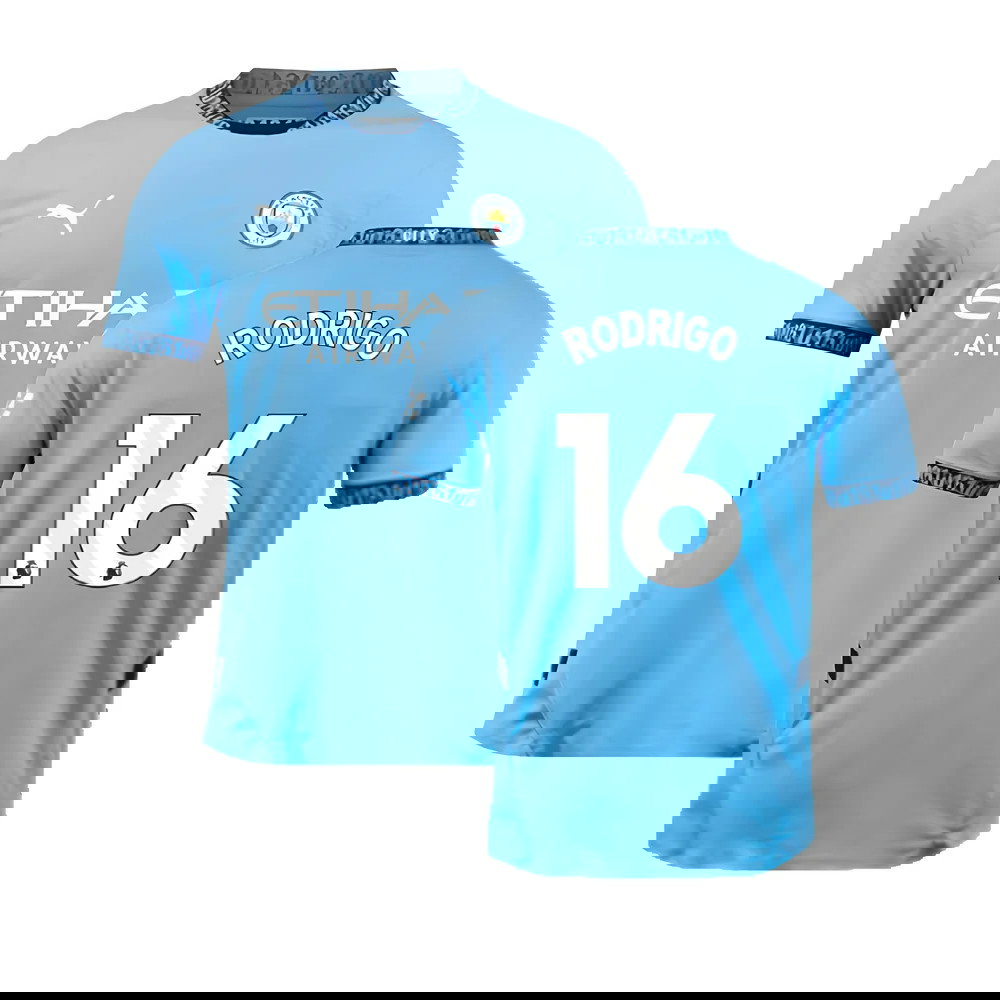 2024-2025 Man City Home Authentic Shirt (Rodrigo 16)