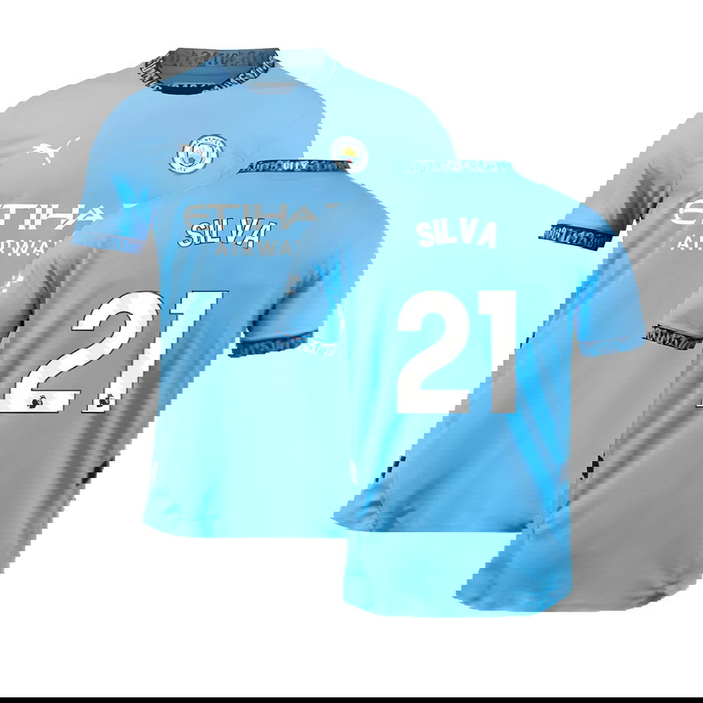 2024-2025 Man City Home Authentic Shirt (Silva 21)