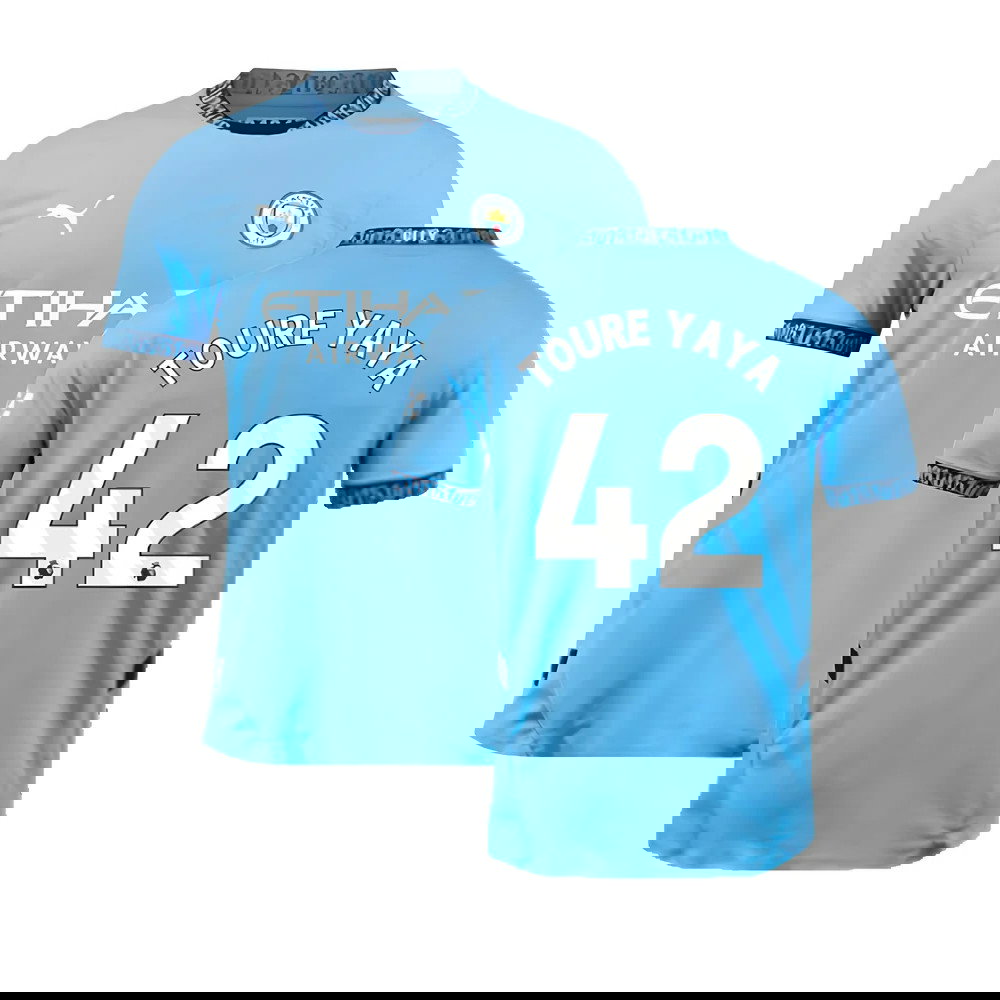 2024-2025 Man City Home Authentic Shirt (Toure Yaya 42)