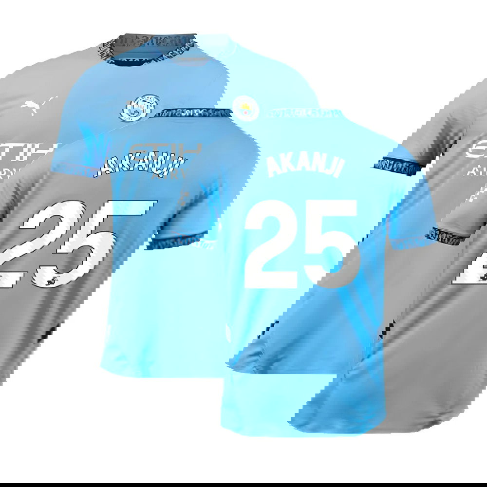 2024-2025 Man City Home Authentic Shirt with packaging (Akanji 25)