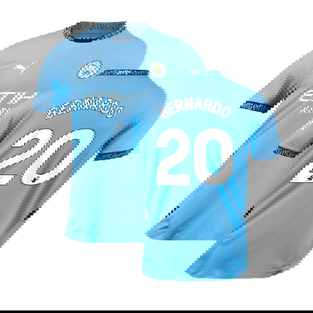 2024-2025 Man City Home Authentic Shirt with packaging (Bernardo 20)