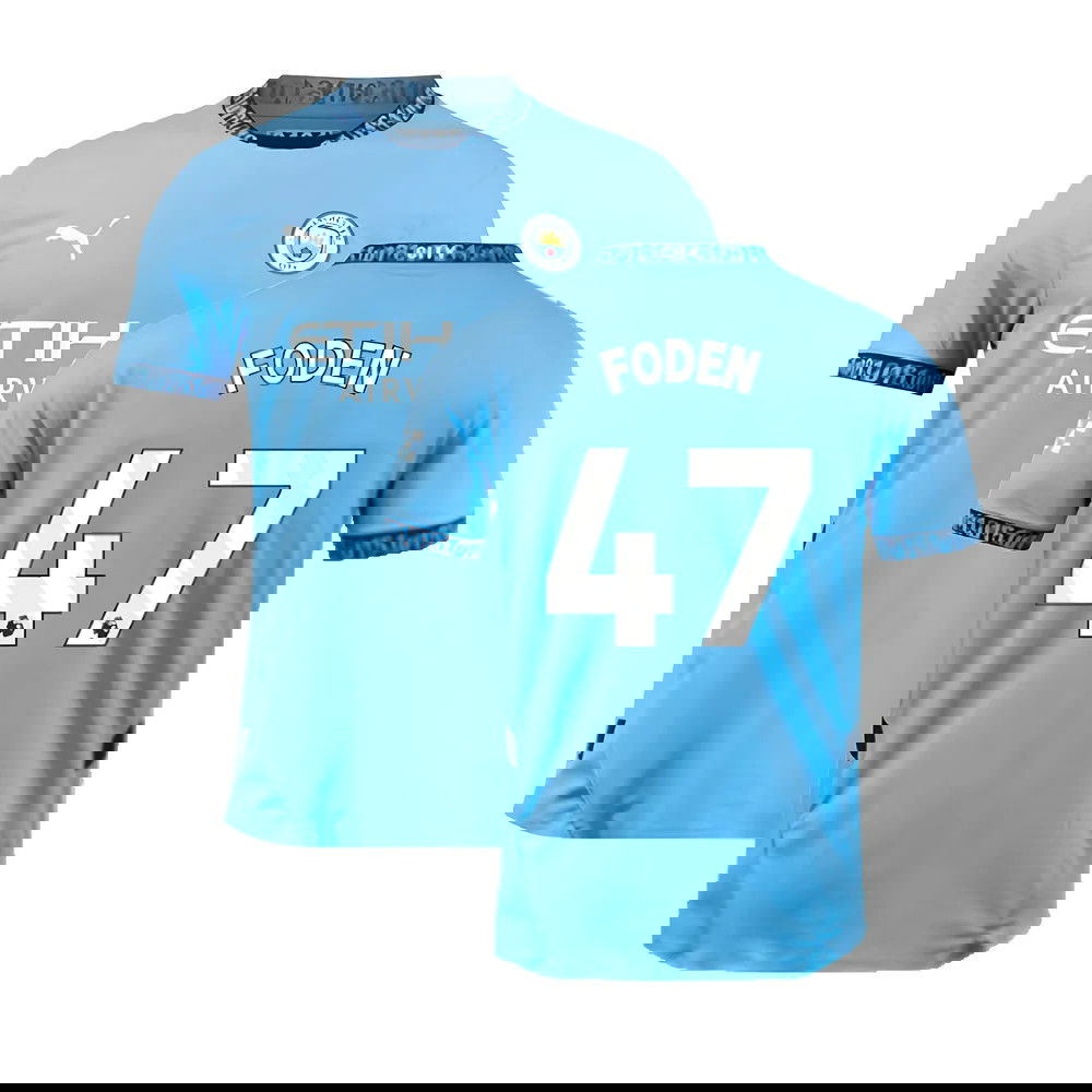 2024-2025 Man City Home Authentic Shirt with packaging (Foden 47)