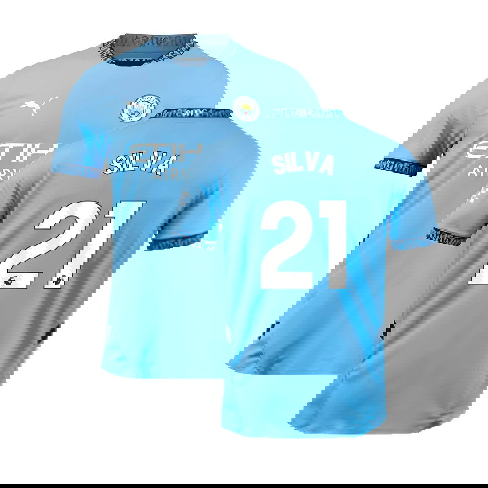 2024-2025 Man City Home Authentic Shirt with packaging (Silva 21)