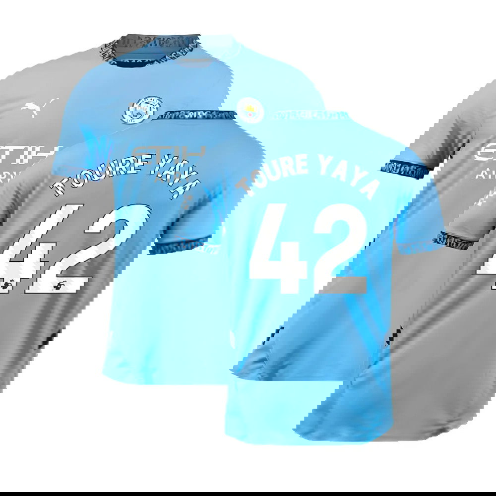 2024-2025 Man City Home Authentic Shirt with packaging (Toure Yaya 42)