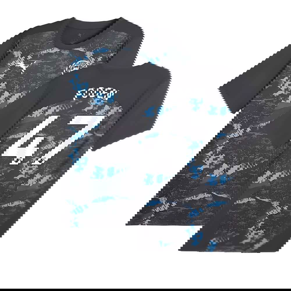 2024-2025 Man City Prematch SS Jersey (Strong Gray) (Foden 47)