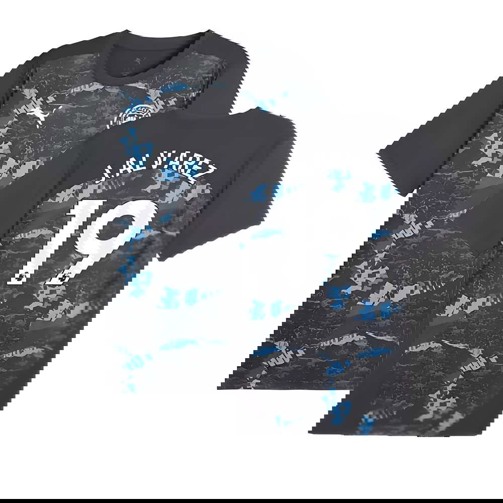 2024-2025 Man City Prematch SS Jersey (Strong Gray) (J.Alvarez 19)