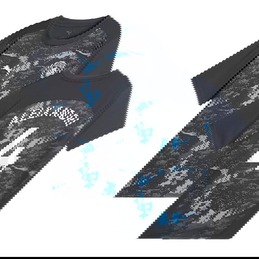 2024-2025 Man City Prematch SS Jersey (Strong Gray) - Kids (Aleixandri 4)