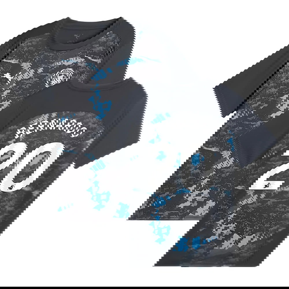 2024-2025 Man City Prematch SS Jersey (Strong Gray) - Kids (Bernardo 20)