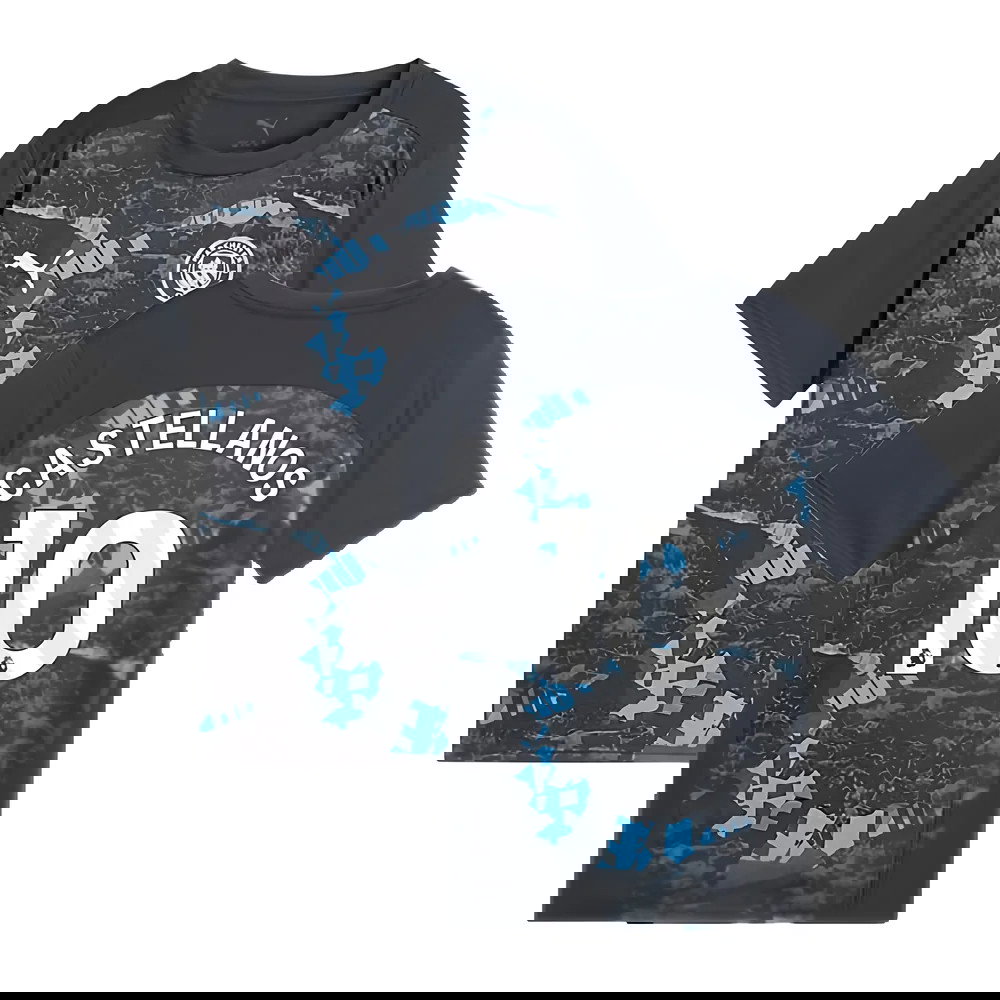 2024-2025 Man City Prematch SS Jersey (Strong Gray) - Kids (Castellanos 10)