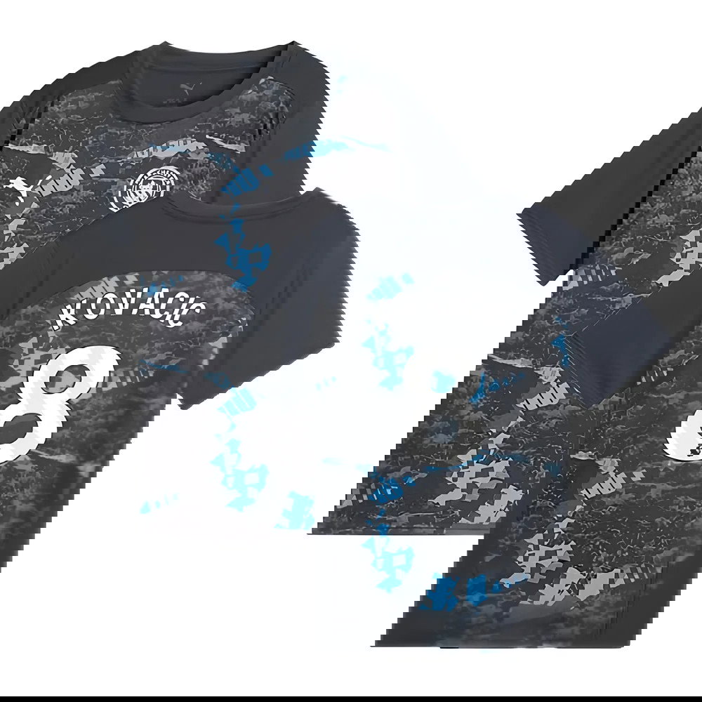 2024-2025 Man City Prematch SS Jersey (Strong Gray) - Kids (Kovacic 8)